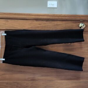 Quince Ultra-Stretch Ponte Straight Leg Pants, Black, Petite Medium